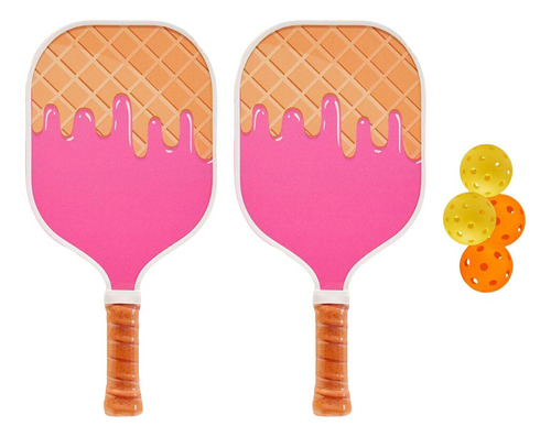 El Juego De Paleta Pickleball Incluye 2 Raquetas  4 Pelotas