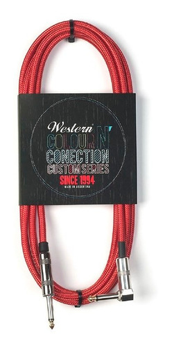 Cable 3m Entelado Guitarra Bajo Plug - L Western Mcltx30