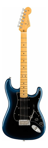 Guitarra Eléctrica Fender American Professional Ii Stratocaster De Aliso Dark Night Brillante Con Diapasón De Arce