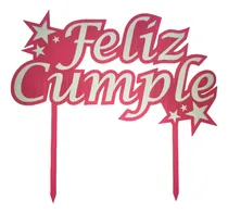 Comprar Adorno Torta -cake Topper -feliz Cumple -varios Colores Rojo Rojo Adorno Feliz Cumple