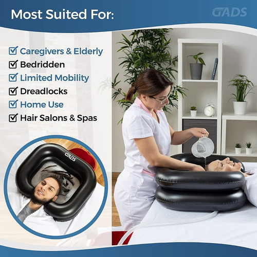 Lavabo Inflable Para Champu Lavado Cabello Estetica Casa Gad