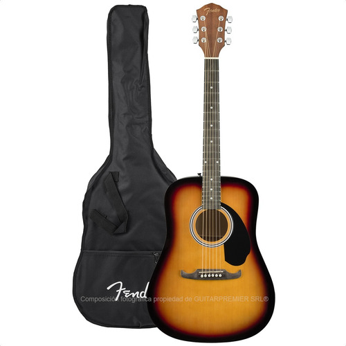 Guitarra Acustica Fender Fa-125 Original + Funda Sunburst