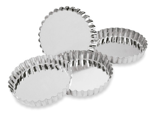 Imagen 2 de 9 de Set Mini Tarteletas 4 Unid. Antiadherente 12 Cm Ilko