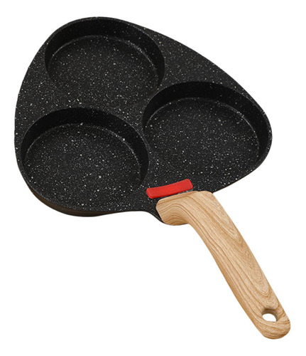 Sartén Antiadherente Para Huevos, Sartén 3 Agujeros Negro