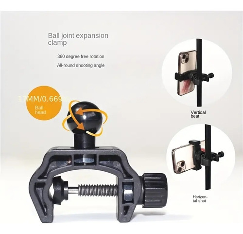Soporte Celular En Varilla O Tripode - Rotación 360
