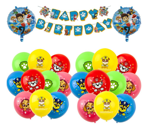 Set Decoracion Globos + Banderin Diferentes Diseños 