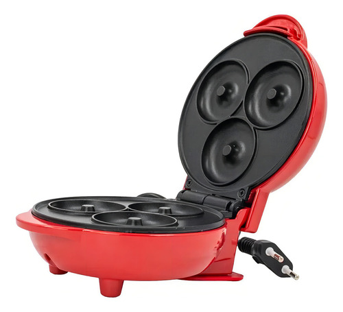 Mini Máquina De Fazer Rosquinhas Donuts Confeitaria Cozinha Cor Vermelho 110v