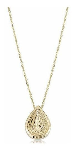 Collar Ajustable Gota Oro 14k Diamante-corte.