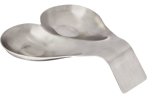 Tablecraft Products Hb2 Double Spoon Rest, Acero Inoxidable 