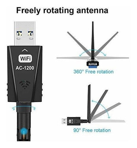 Wifi Adapter 1200mbps Techkey Wireless Network 3.0