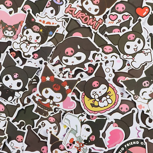 25 Calcomanías Stickers Surtidas Kuromi Sanrio