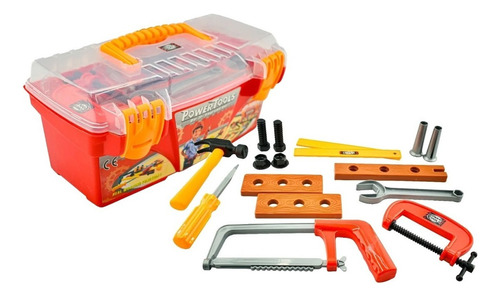 Caja Herramientas De Juguete Power Tools 15 Accesorios