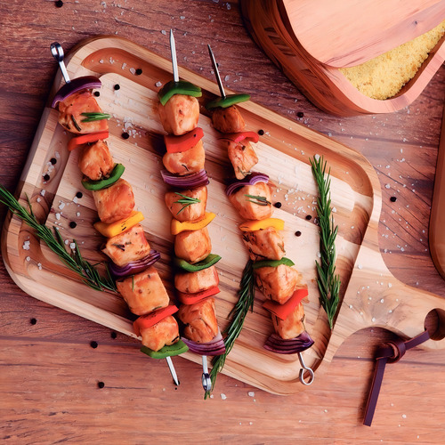 Kit Tramontina de Brochetas para Barbacoa de Acero Inoxidable, 20 cm, 6 unidades