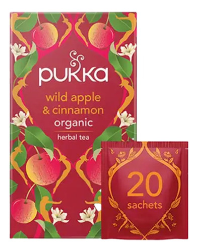 4-pack Infusion Pukka Wild Apple & Cinnamon Andina Grains