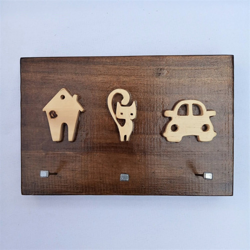 Imagen 6 de 7 de Portallaves De Mandera Artesanales - Personalizables