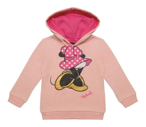 Poleron De Minnie Mouse - Disney - Talla 3 Capucha Con Orejas
