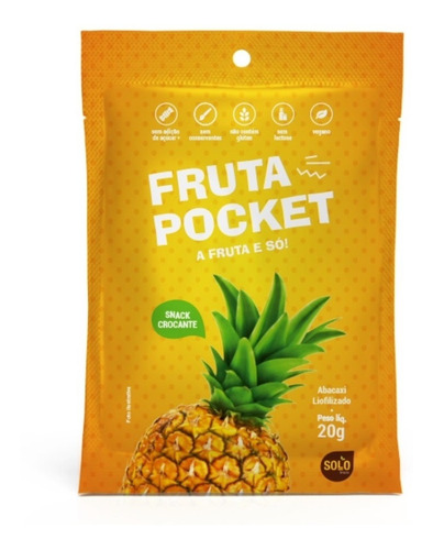 Fruta Pocket Abacaxi Fruta Liofilizada 20gr