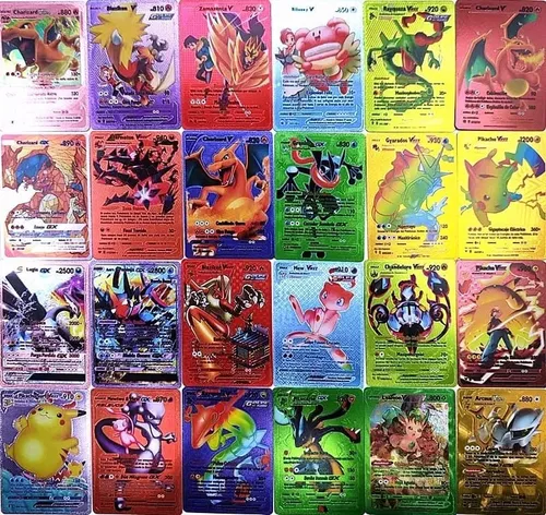 Kit Cartas Douradas Raras Pokémon Tcg 10 Unidades Coleção