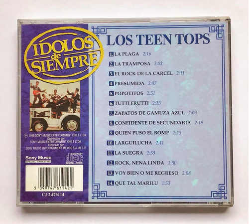 Los Teen Tops - Ídolos De Siempre (cd) Hecho En México 1996