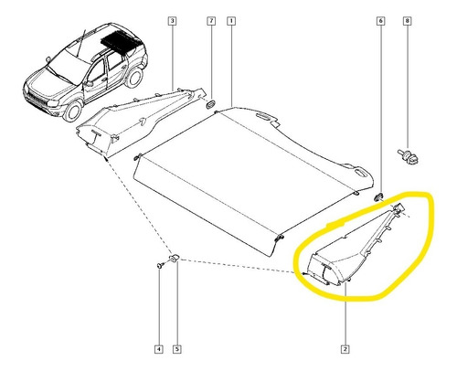 Moldura Baúl Izquierda Renault Duster Original 799127984r