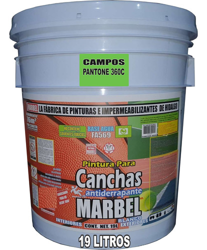 Recubrimiento P/canchas Deportivas Cub 19 L Verde Campos