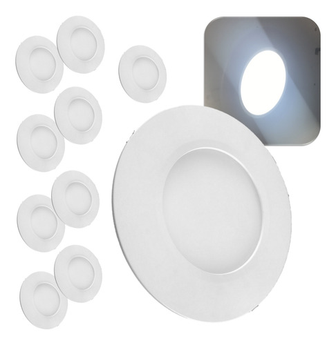 10 Lamparas Panel Led 12w Spot Luz Neutra Empotrar Plafon