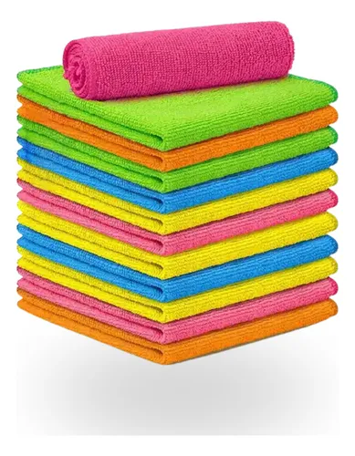 comprar Kit 10 Flanela Microfibra Pano Toalha Multiuso Limpa Pia