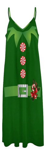 Disfraz De Elfo Verde For Feliz Navidad, De Papá Noel, Elfo
