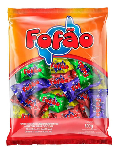 Bombom Fofão Amendoim Cobertura Sabor Chocolate - 600g