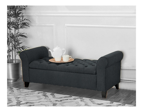 Diván Cibrina Lino Gris Pieza Sala Sofa Sillon Plaza