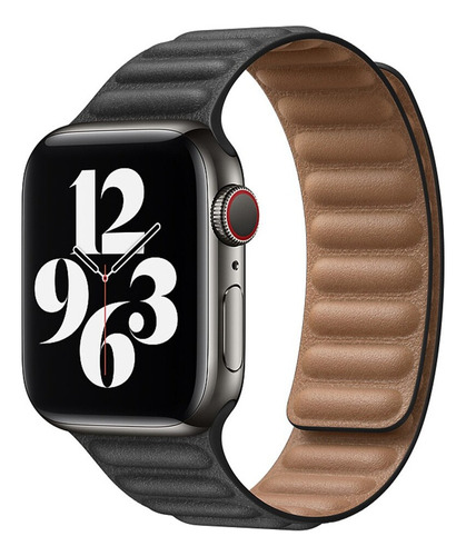 Correa De Piel Con Eslabones Para Apple Watch Uitra 8 7 6 5