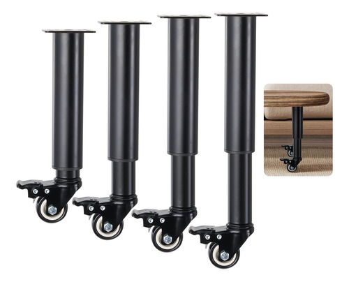 Patas De Metal Uranshin Ajustables Con Ruedas Mmg
