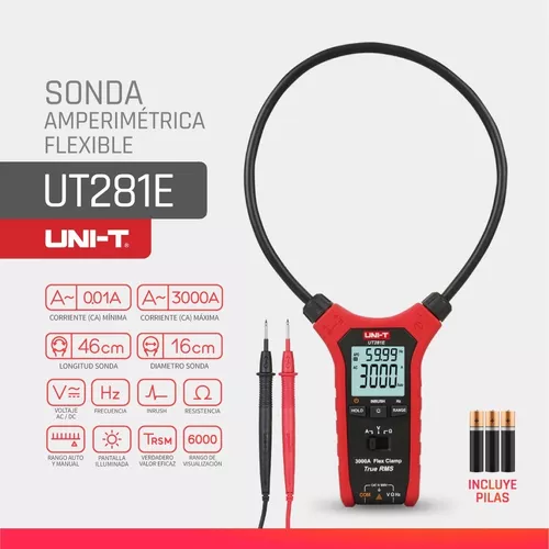 DT-388 Pinza amperimétrica de mano con sonda flexible 