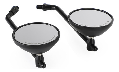 Mirror 3 Round Black Para Café Classic Bobber Chopper Custom