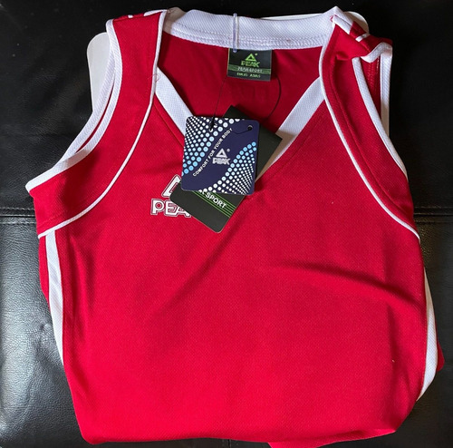 Uniforme Basquetbol Peak Rojo-blanco Talla S