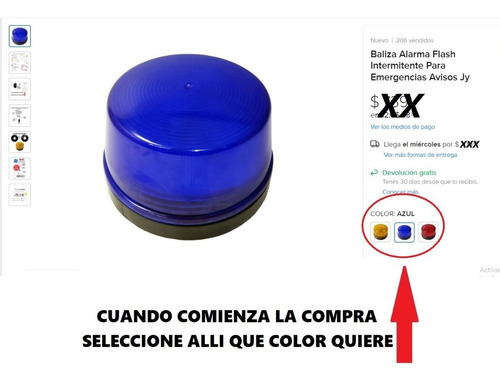 Imagen 4 de 8 de Baliza Alarma Flash Intermitente Para Emergencias Avisos Jy