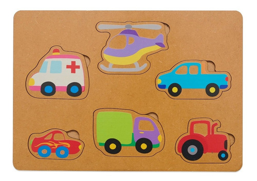 Juego Encastre Madera Didácticos Infantil Niños Color Frutas