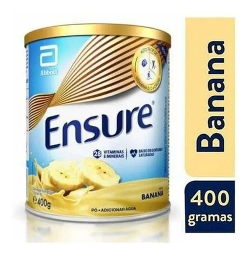 Suplemento em pó Abbott  Ensure sabor  banana em lata de 400mL