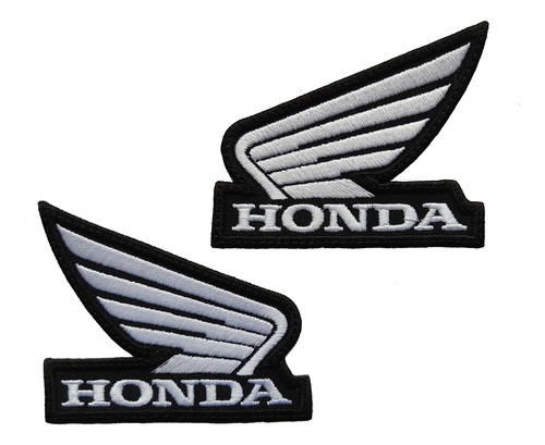 Parche Bordado Logo Honda Espejo Ambos Lados Alas Invertido 