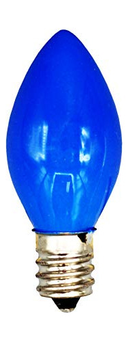 Caja De 25 Bombillas C7, Combustion Constante, Color Azul Op