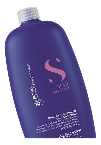 Alfaparf Semi Di Lino Blonde Silver Shampoo Matizador 1l 3c