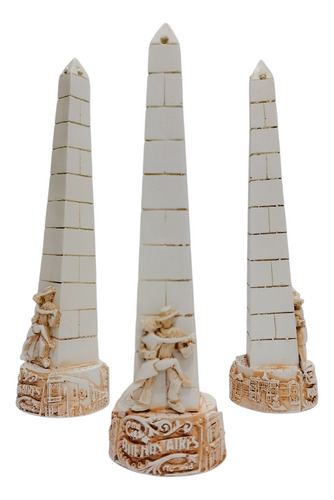 Monumento Decorativo Obelisco De Buenos Aires Blanco.