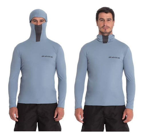 Camisa Proteção Uv Ninja Pesca C/ Touca,repelente À Insetos.