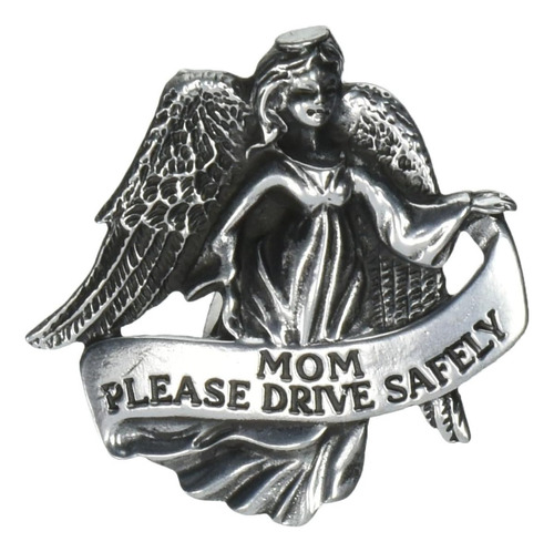 Abbey & Ca Gift Auto Visor Clip, Mom Drive Safely, Plata