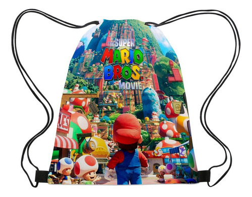 Mochila Escolar Con Cordón De Super Mario Brothers Malio Bag