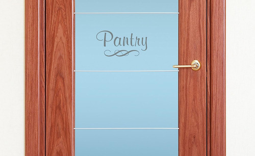 Pantry Single Swirl Vinyl Wall Or Door Decal - 9  W X 4...