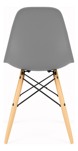 Juego De Comedor Pop 120x90cm + 4 Sillas Eames Gris Ballsellings