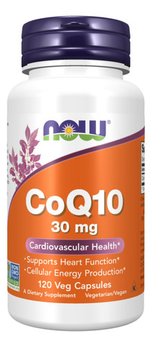 Coenzima Q10 Now Foods Importada Coq10 30mg 120 Cápsulas