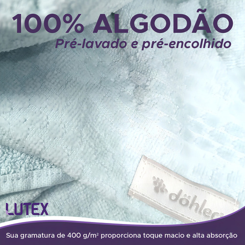 Toalla de baño Dohler Soft Pearl aterciopelada, 100% algodón, color liso, azul cielo 5688