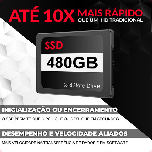 Computador Slim Intel Core I7 16gb Ssd 480gb 19 Strong Tech